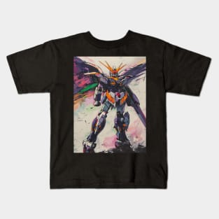 Winged Warriors: Gundam Wing, Mecha Epic, and Anime-Manga Legacy Unleashed Kids T-Shirt